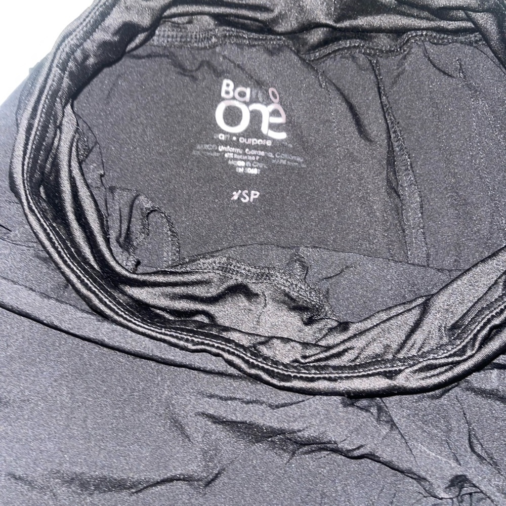 Barco Elegant Black high waisted maternity scrub bottoms